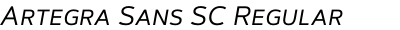 Artegra Sans SC Regular Italic